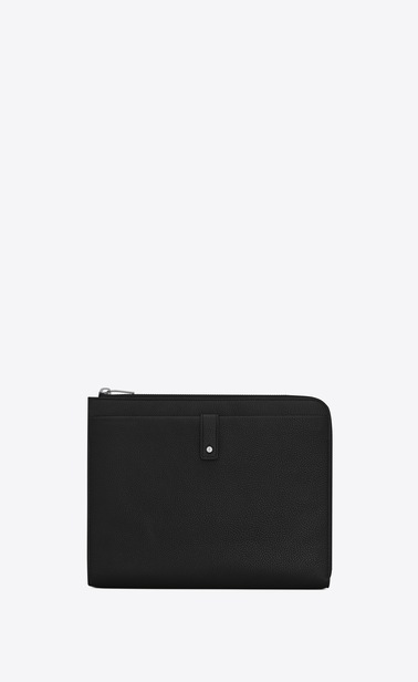 Sac de Jour Tablet-Etui aus schwarzem Narbenleder
